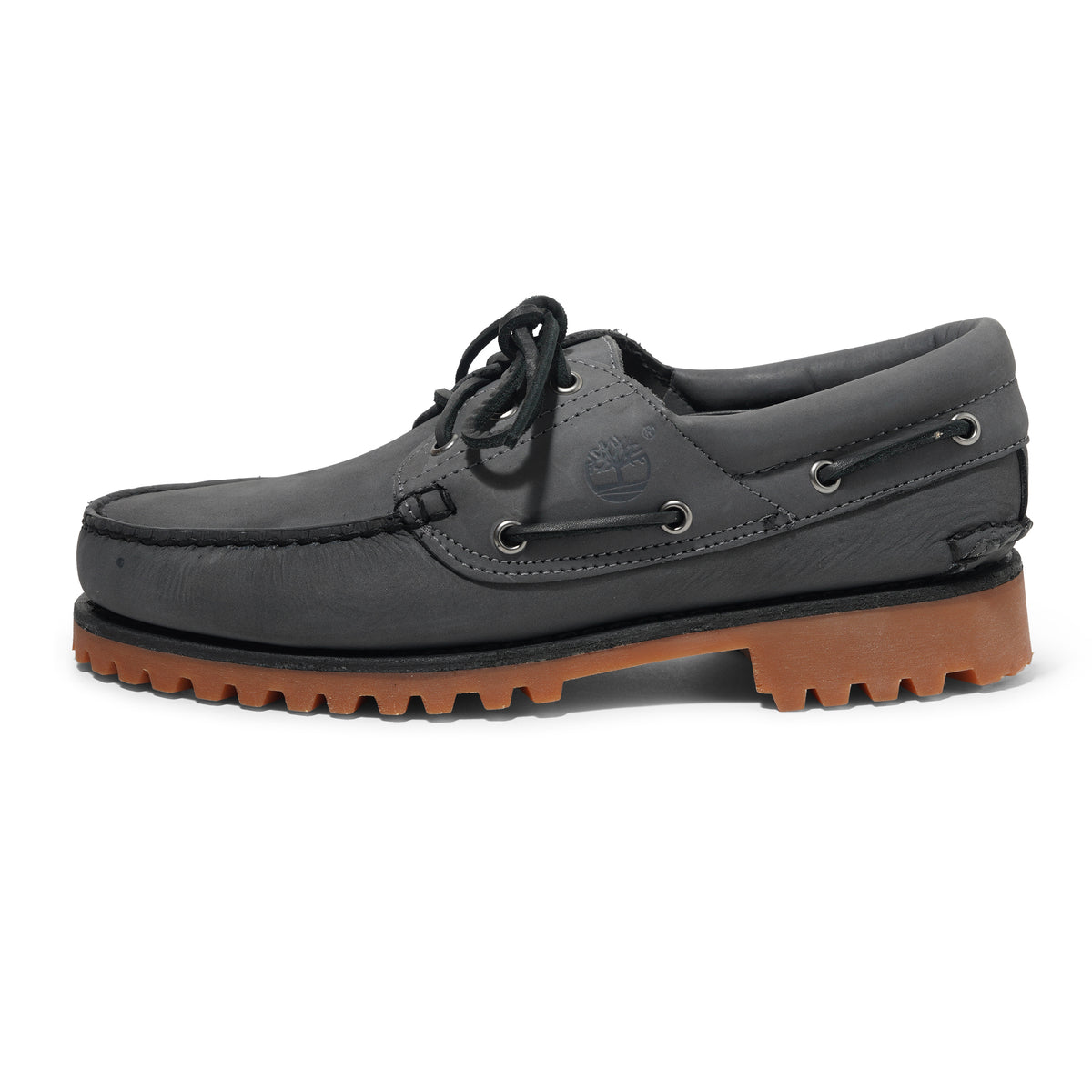 Authentics 3-Eye Classic Boat Shoe, Dark Grey Nubuck