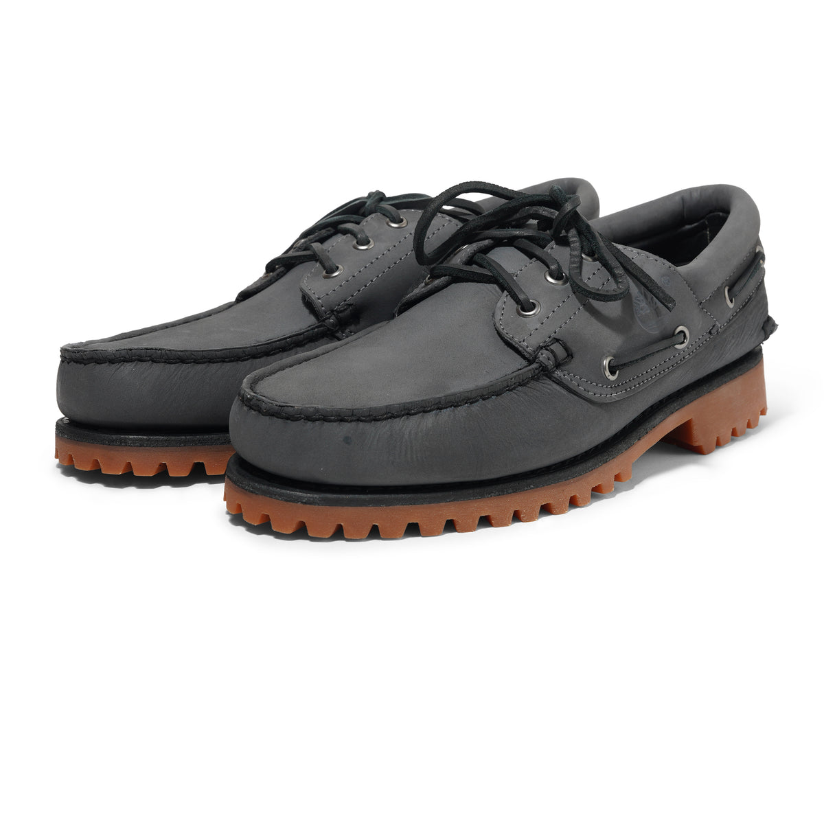 Authentics 3-Eye Classic Boat Shoe, Dark Grey Nubuck