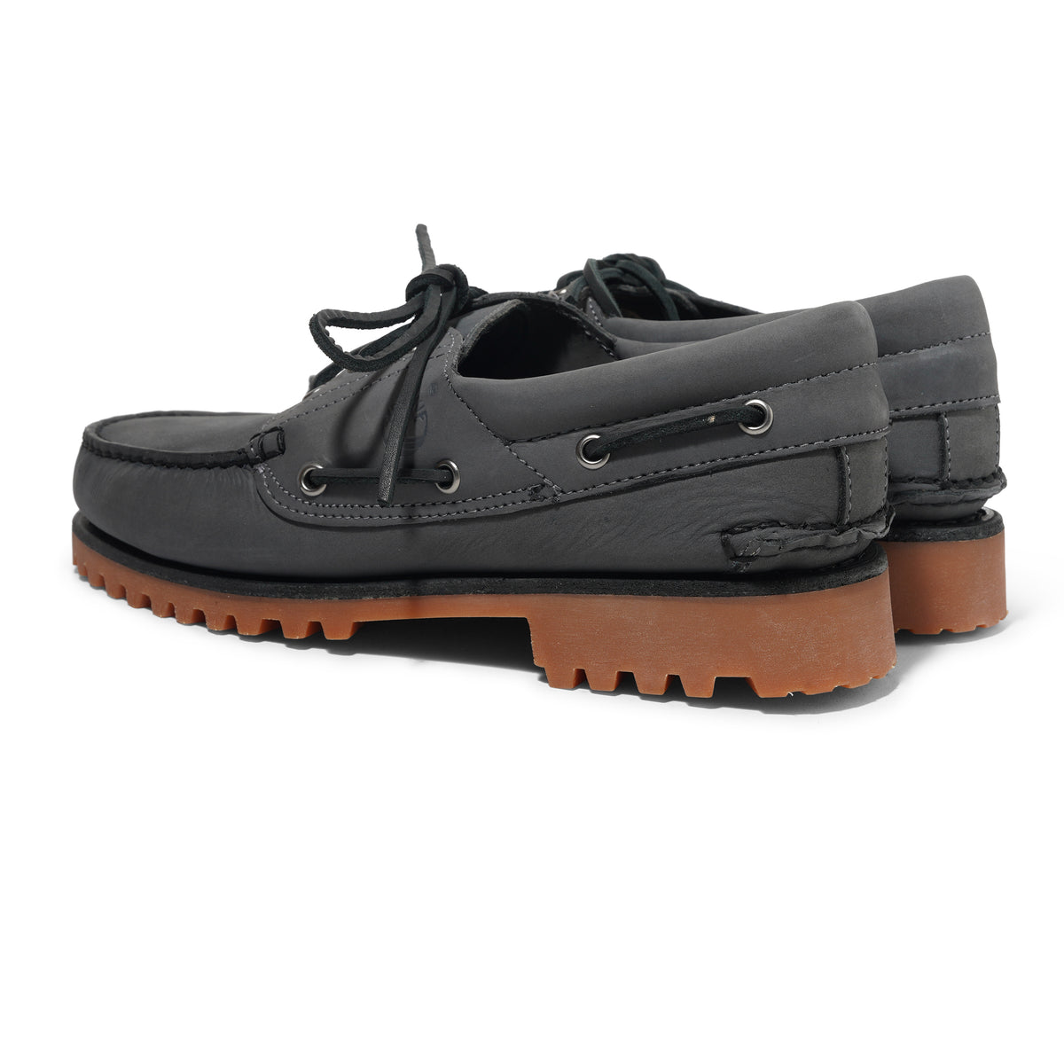Authentics 3-Eye Classic Boat Shoe, Dark Grey Nubuck