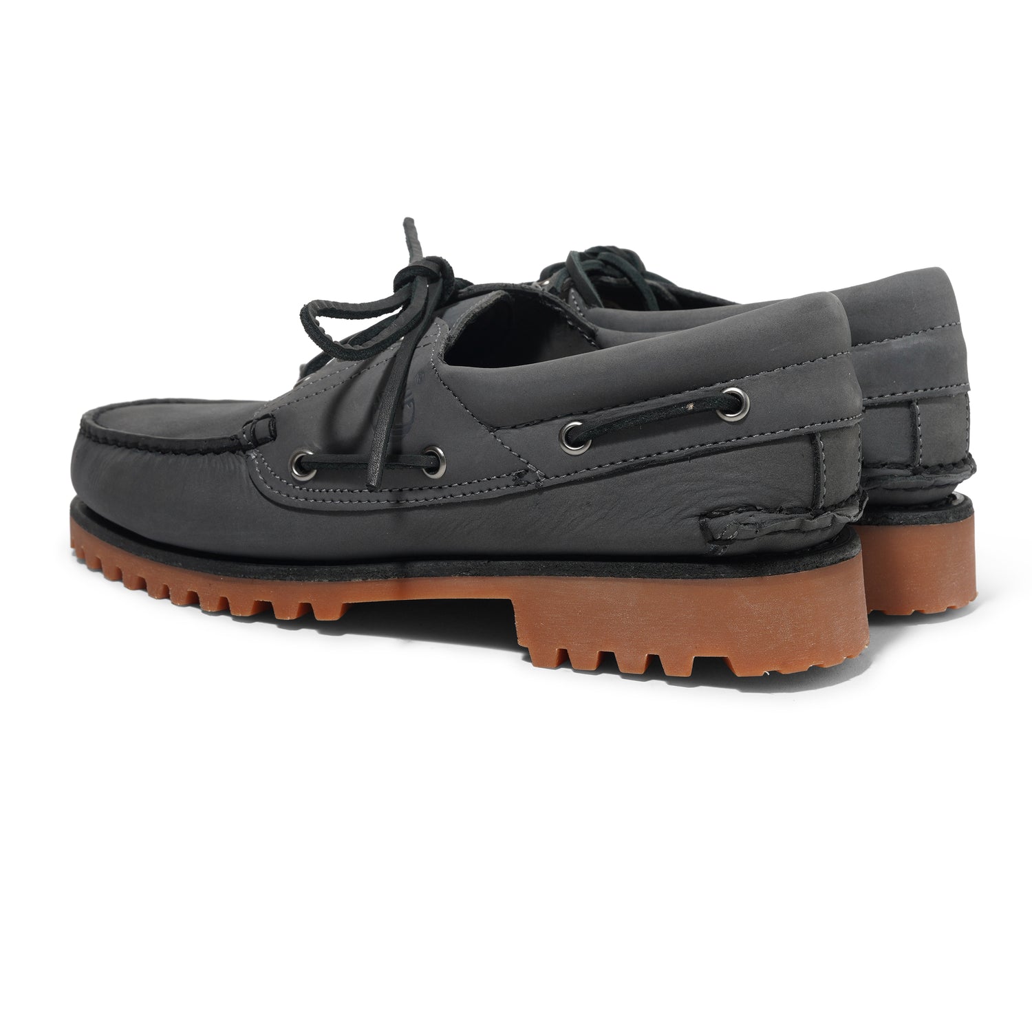 Authentics 3-Eye Classic Boat Shoe, Dark Grey Nubuck