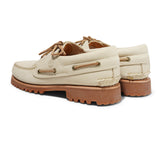 Authentics 3-Eye Classic Boat Shoe, Light Biege Nubuck