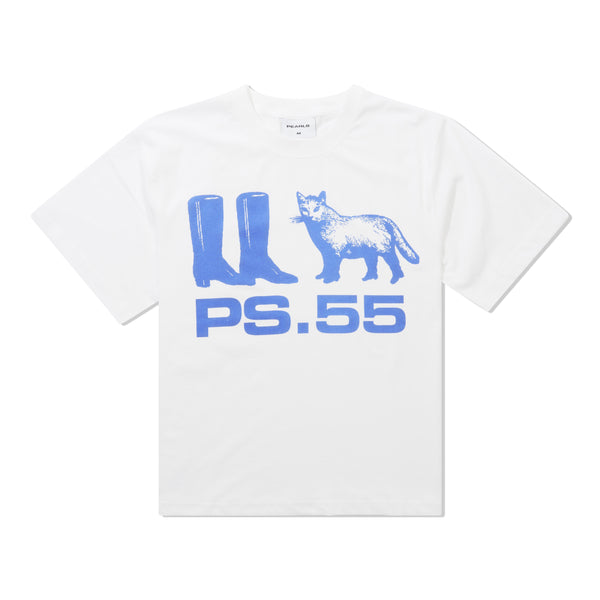 Pearls Skateboards Puss In Boots Tee, White