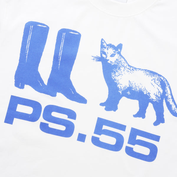 Pearls Skateboards Puss In Boots Tee, White