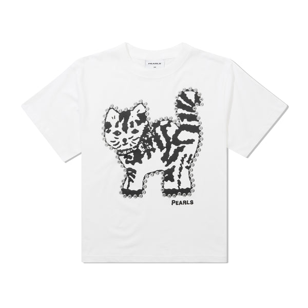 Pearls Skateboards Stud Muffin Tee, White