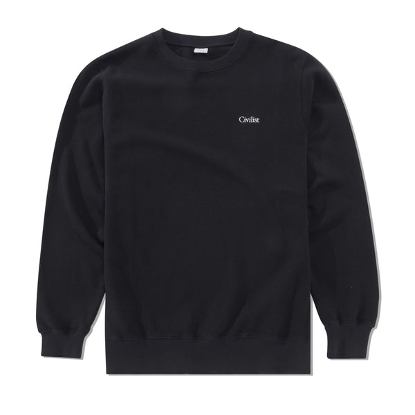 Civilist Civilist Pique Crewneck, Black