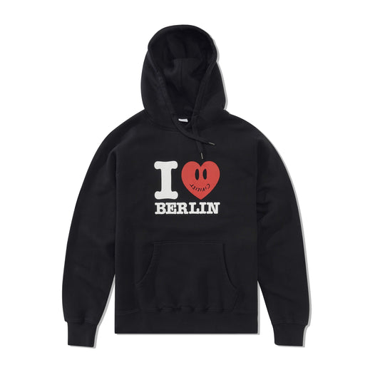 I Love Pullover Hood, Black