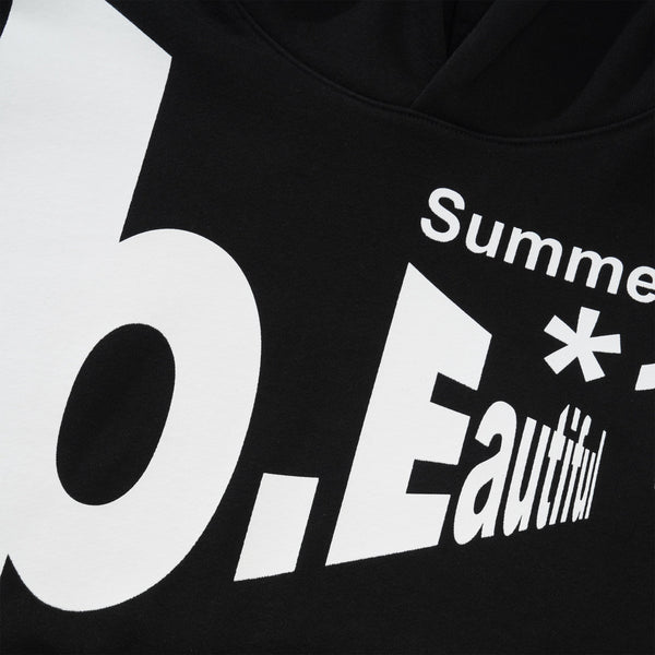 b.Eautiful Logo*12 Pullover Hood, Black