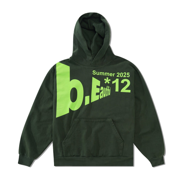 b.Eautiful Logo*12 Pullover Hood, Green