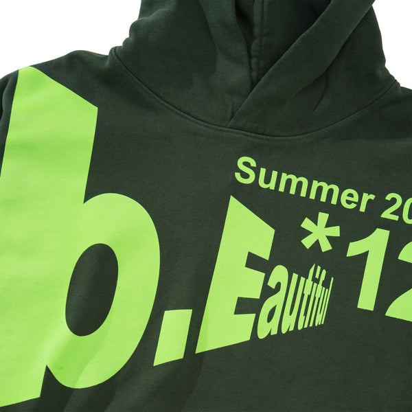 b.Eautiful Logo*12 Pullover Hood, Green