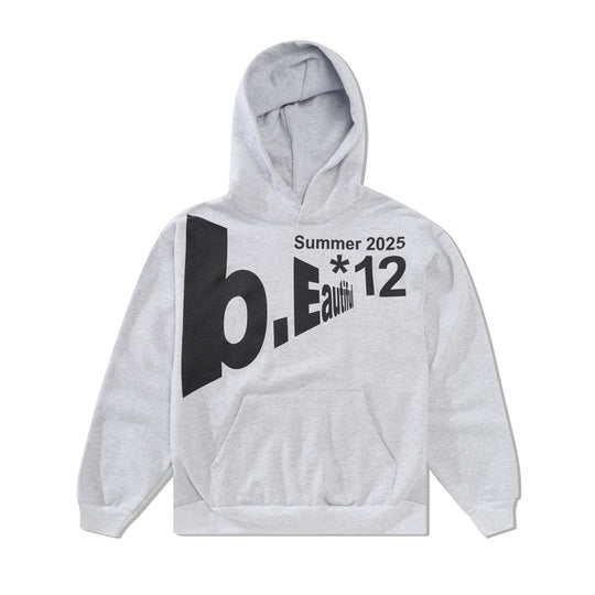 Logo*12 Pullover Hood, Heather Grey