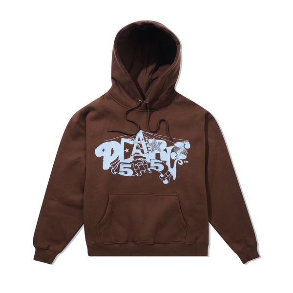 Pearls Skateboards Ribbon Hood, Chocolate