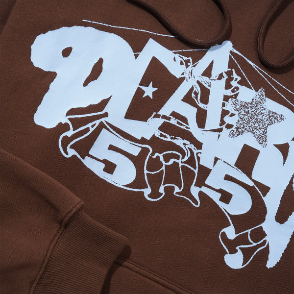 Pearls Skateboards Ribbon Hood, Chocolate