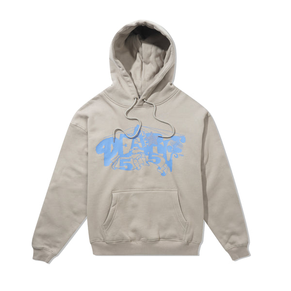 Pearls Skateboards Ribbon Hood, Grey