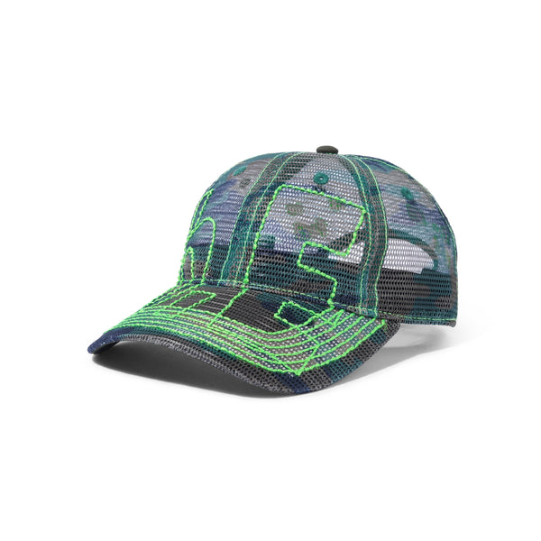 b.Eautiful Vapor 6 Panel Hat, Army Camo Mesh