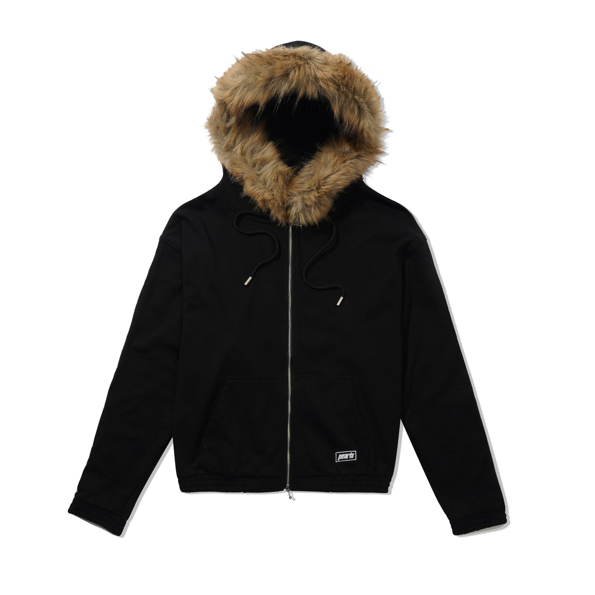 Fur Zip Hood, Black