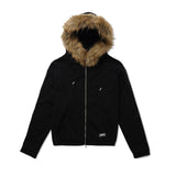 Fur Zip Hood, Black