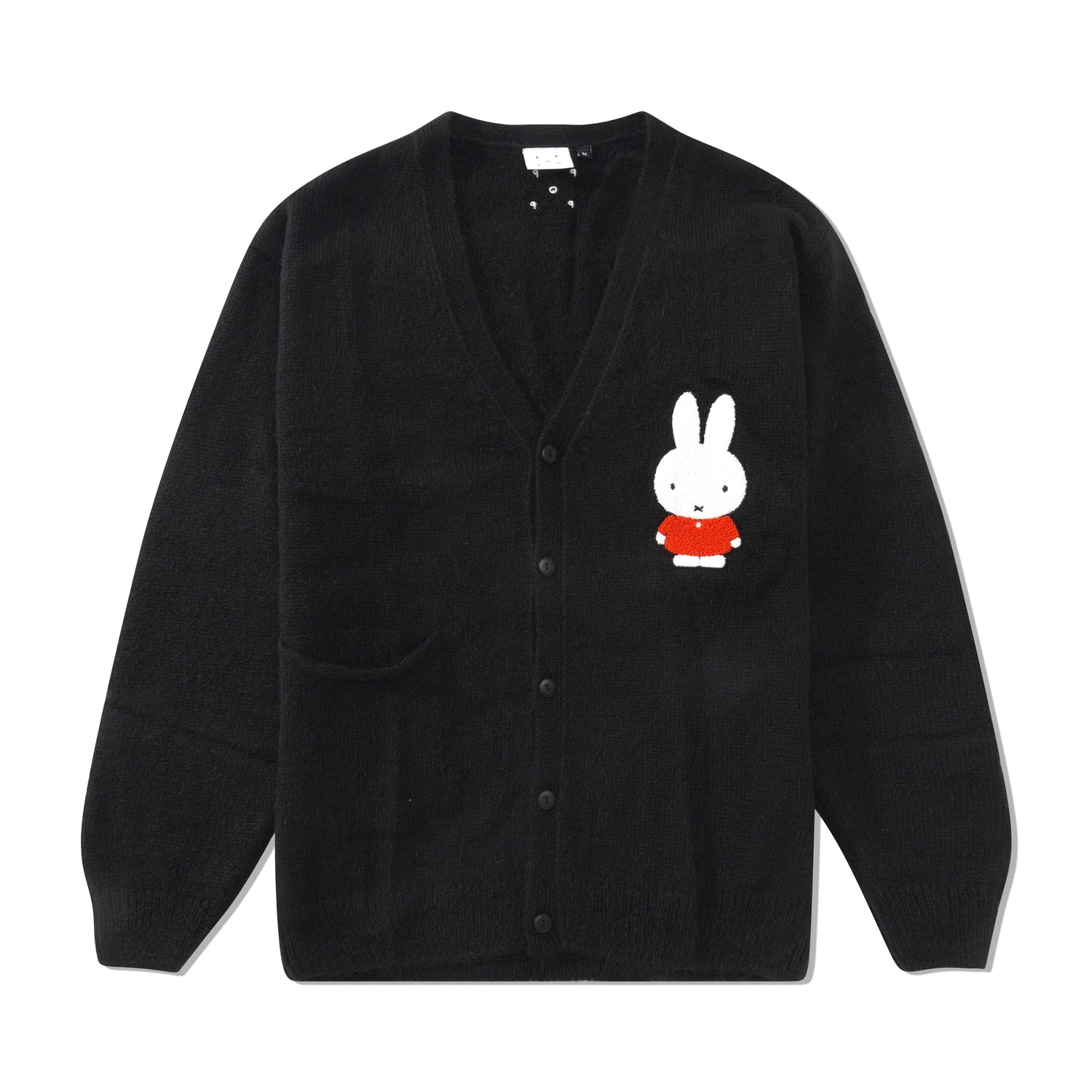 Miffy Applique Knitted Cardigan, Black