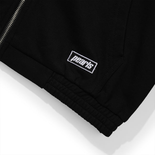 Pearls Skateboards Fur Zip Hood, Black