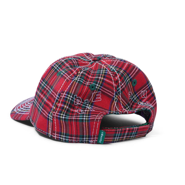 b.Eautiful Vapor 6 Panel Hat, Red Plaid