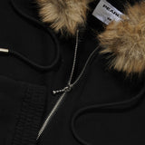 Fur Zip Hood, Black