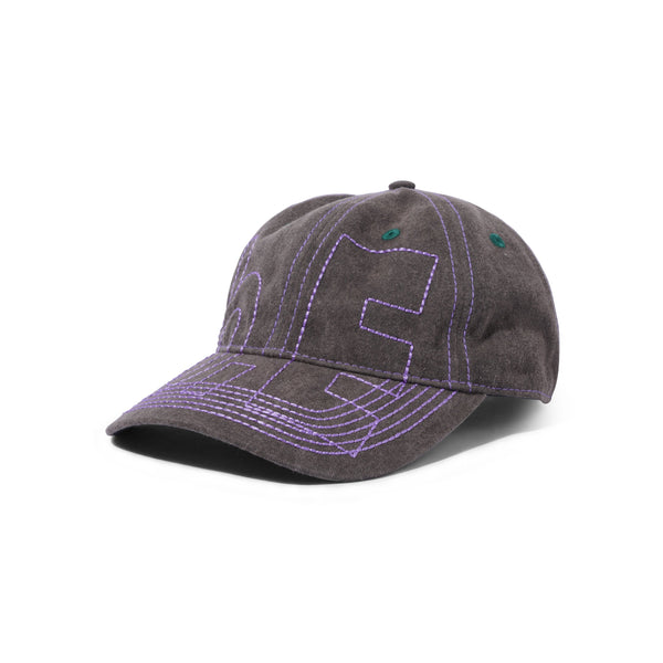 b.Eautiful Vapor 6 panel, Washed Charcoal / Purple