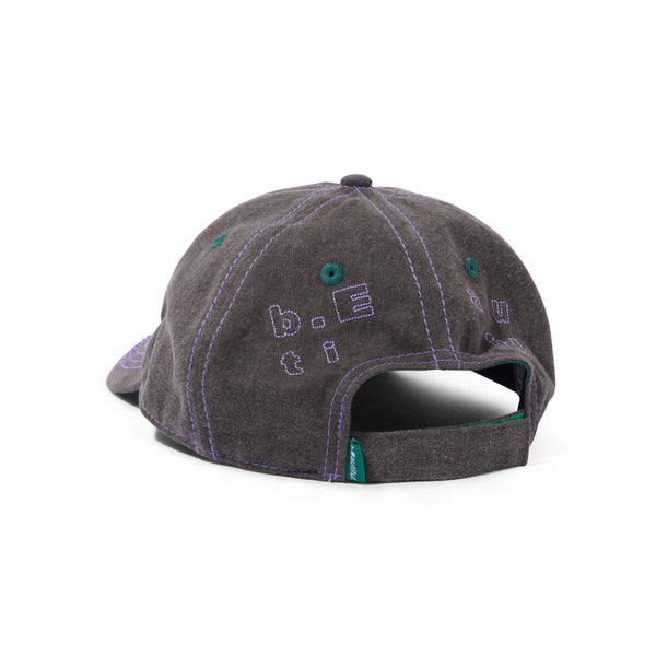b.Eautiful Vapor 6 panel, Washed Charcoal / Purple