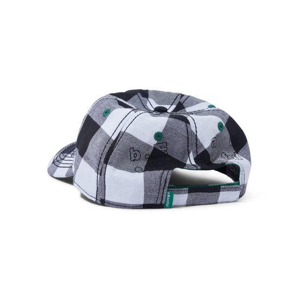 b.Eautiful Vapor 6 Panel Hat, Buffalo Check Black / White
