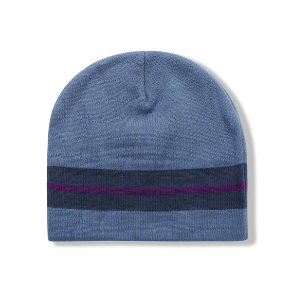Late Nite Stars Striped Logo Beanie, Blue