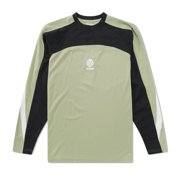 Metalwood Paneled Poly Top, Mint