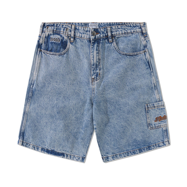 Hoddle Denim Ranger Shorts, Light Blue Wash