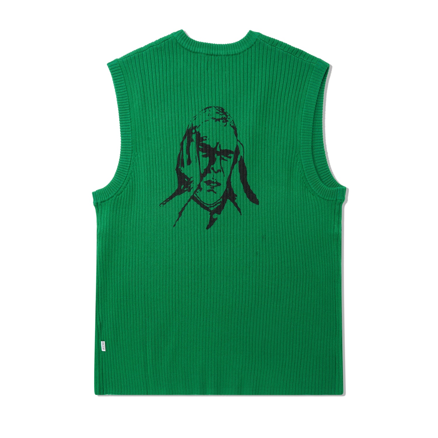 Ribbed Knit Vest, Forest Green