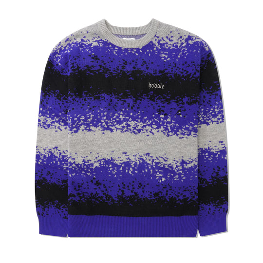 Spray Stripe Knit, Blue / Black