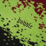 Spray Stripe Knit, Green / Red