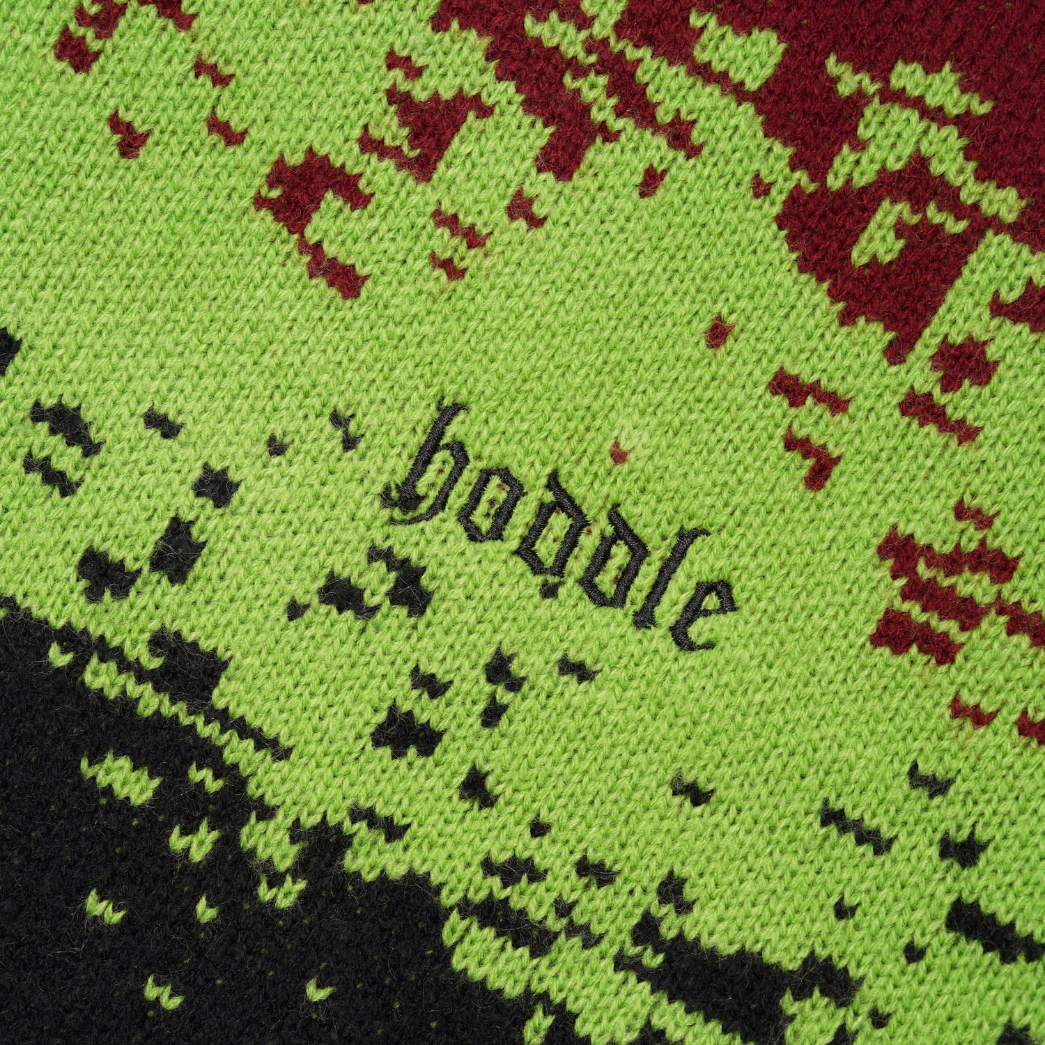 Spray Stripe Knit, Green / Red