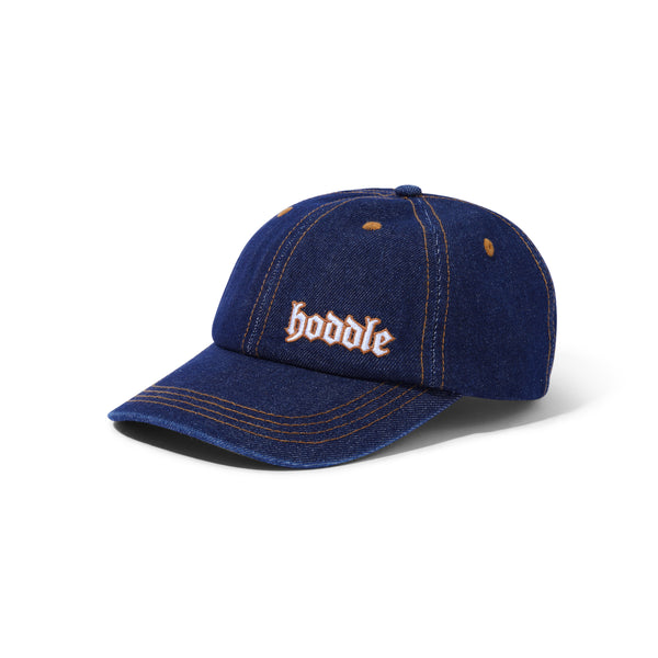 Hoddle Logo Denim Hat, Indigo Denim