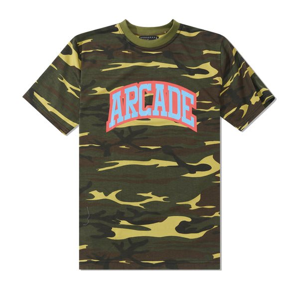 Arcade Camouflage Arch Tee, Green