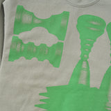b.Eautiful x Kenichi Kuromaru Shadow Crewneck Sweatshirt, Sage
