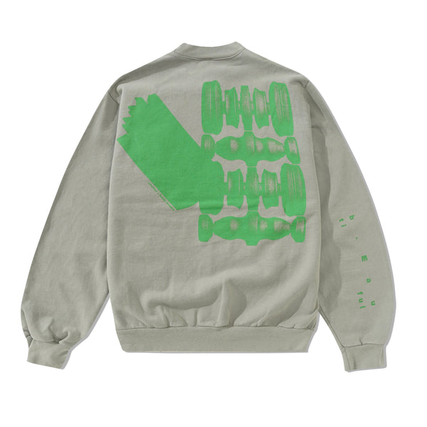 b.Eautiful b.Eautiful x Kenichi Kuromaru Shadow Crewneck Sweatshirt, Sage