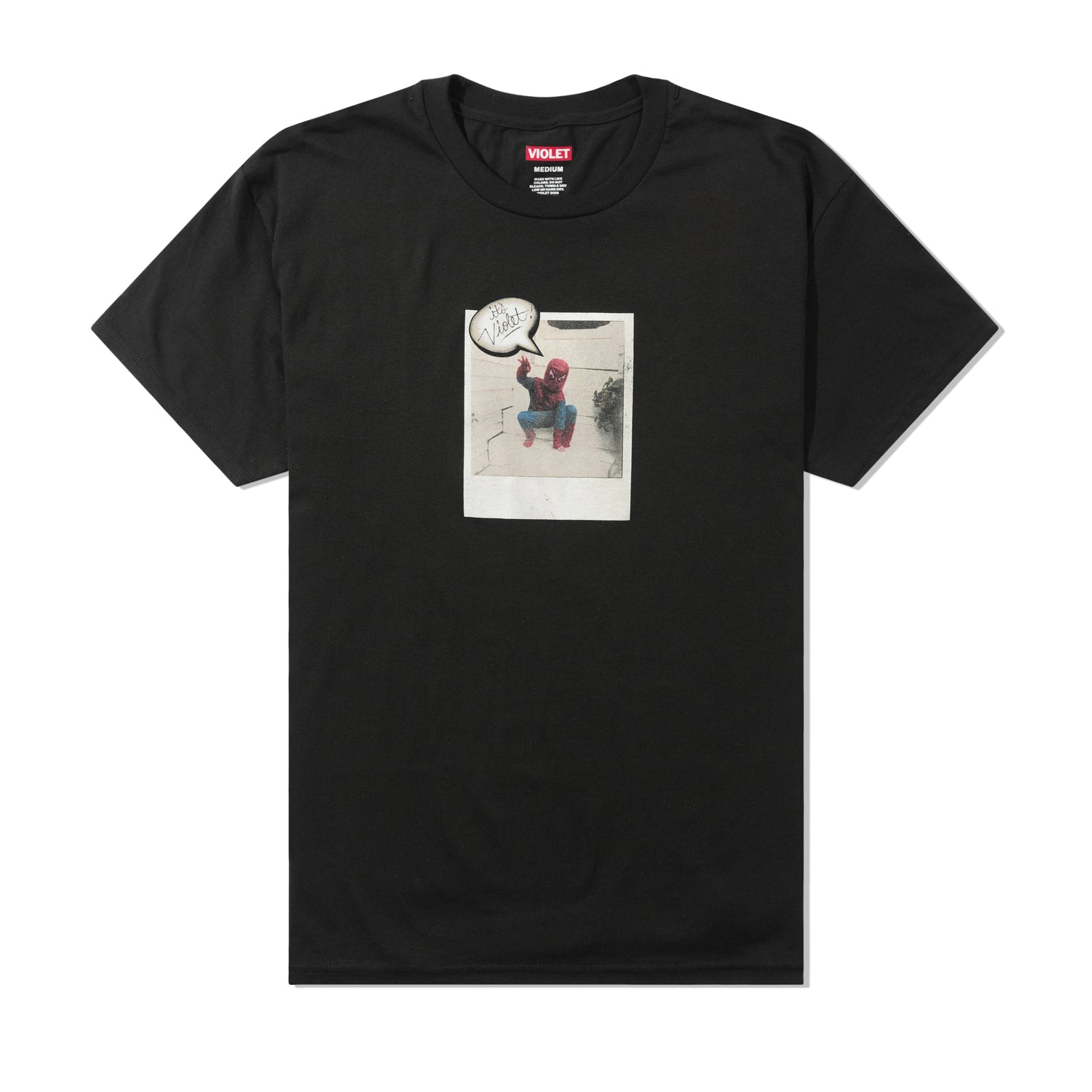Spiderman Polaroid Tee, Black