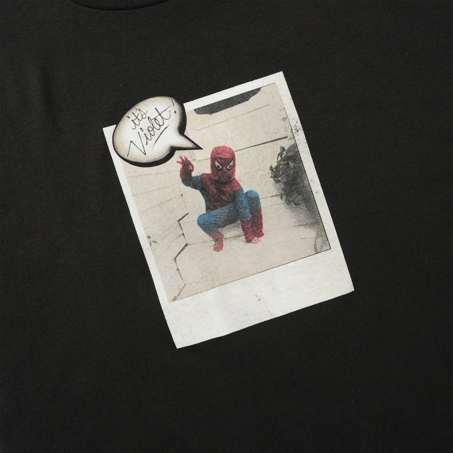 Spiderman Polaroid Tee, Black