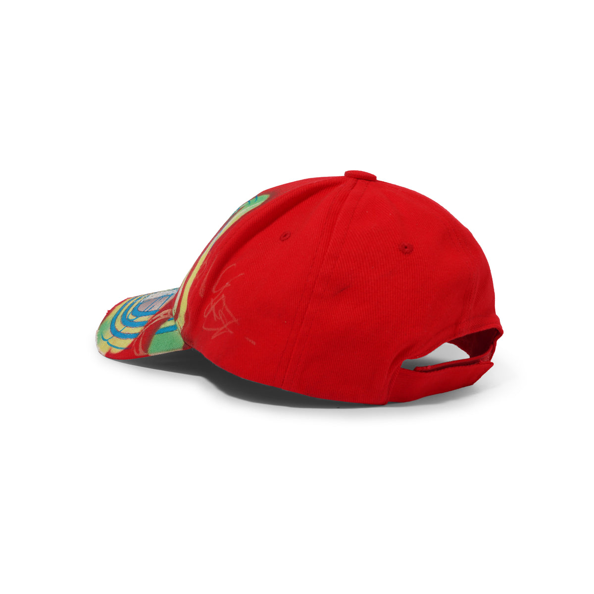 1 Of 1 Bleached / Airbrushed Hat, Red