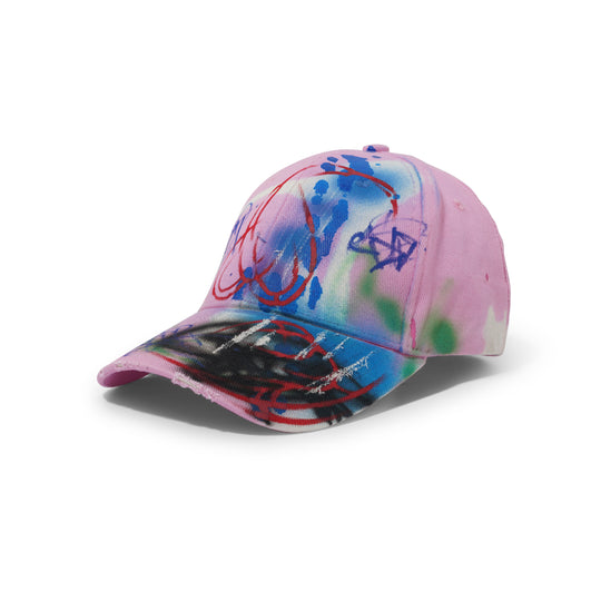1 Of 1 Bleached / Airbrushed Hat, Pink