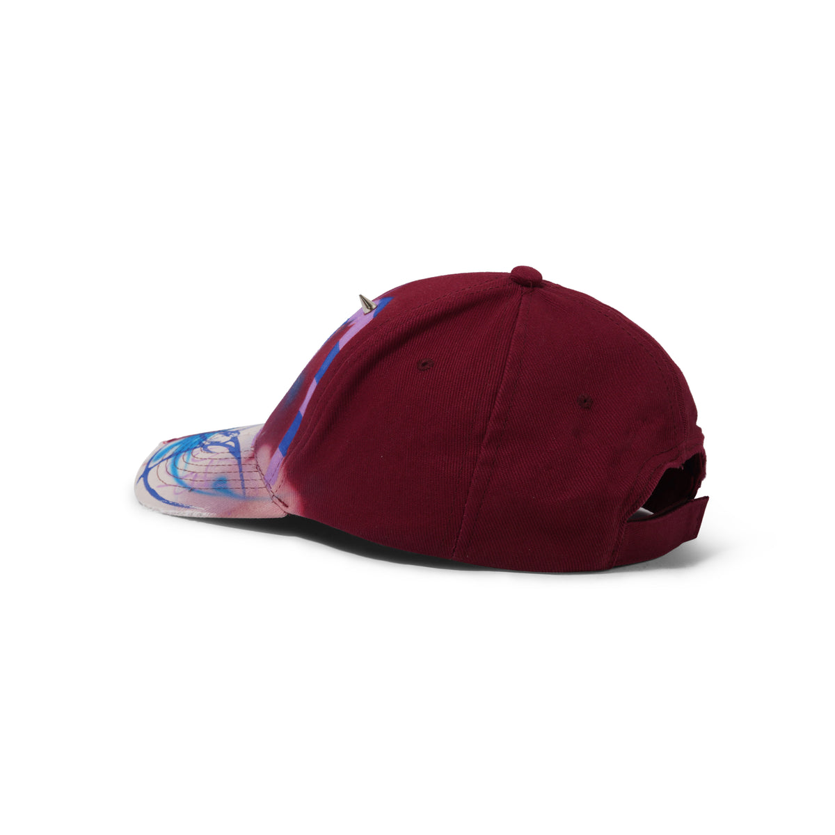 1 Of 1 Bleached / Airbrushed Hat, Dark Red