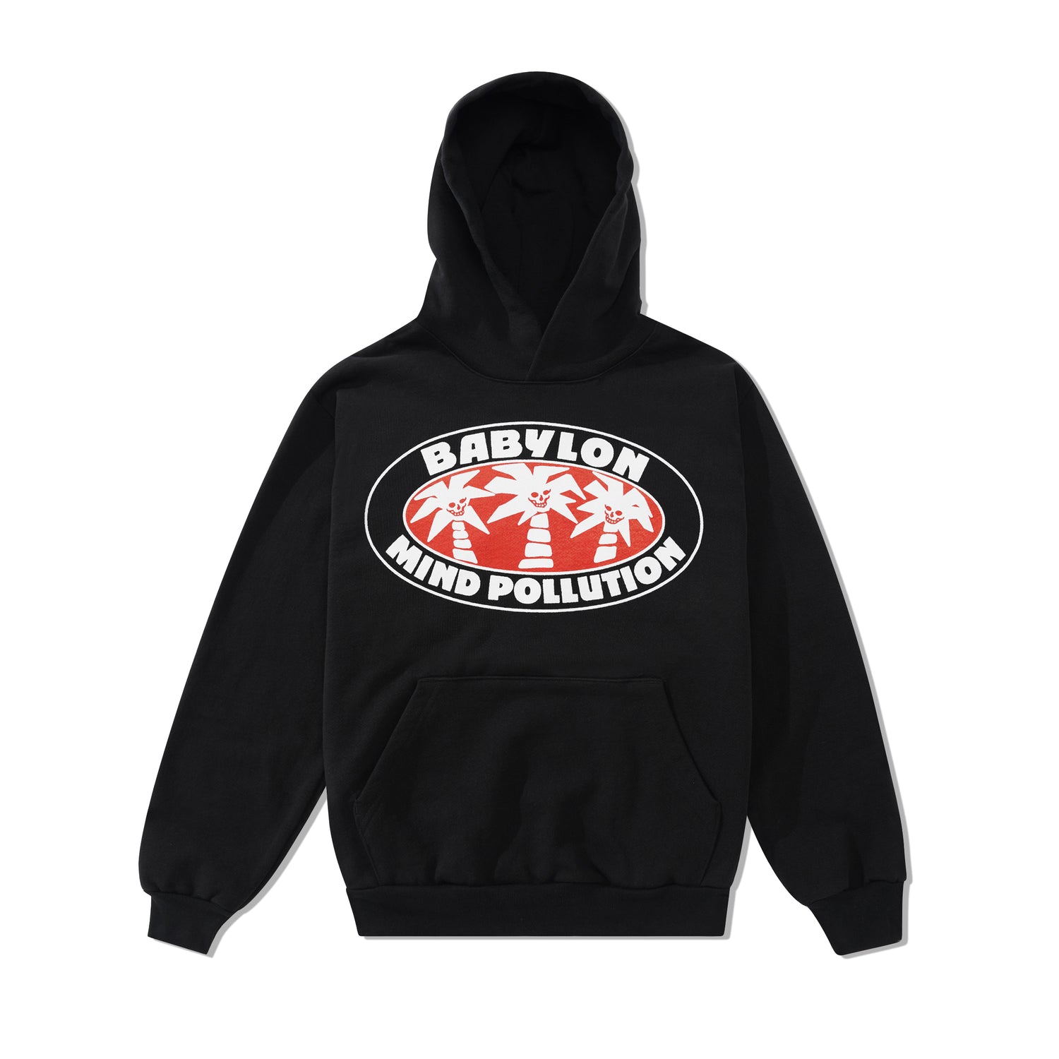 Mind Pollution Pullover Hood, Black