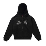 Angel Zip-Thru Pullover Hood, Black