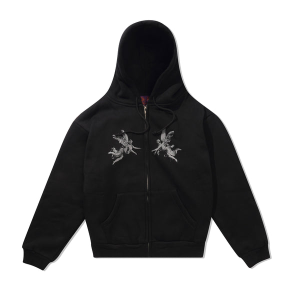 Aerosol Angel Zip-Thru Pullover Hood, Black