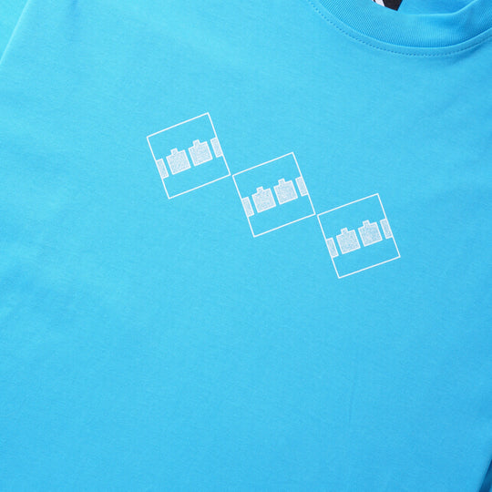 Block Noise 45 3 L/S Tee, Blue