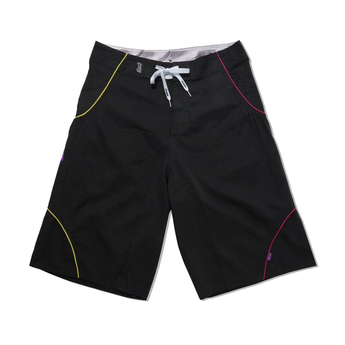 A.I Wrapped Boardshorts, Black / Yellow & Fuchsia