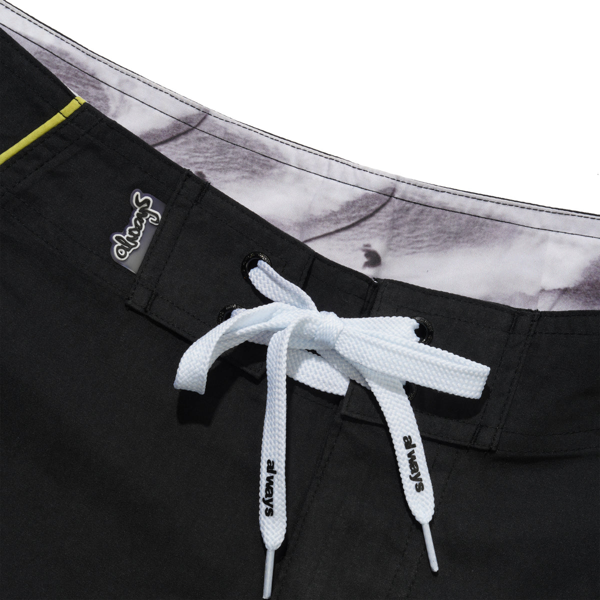 A.I Wrapped Boardshorts, Black / Yellow & Fuchsia