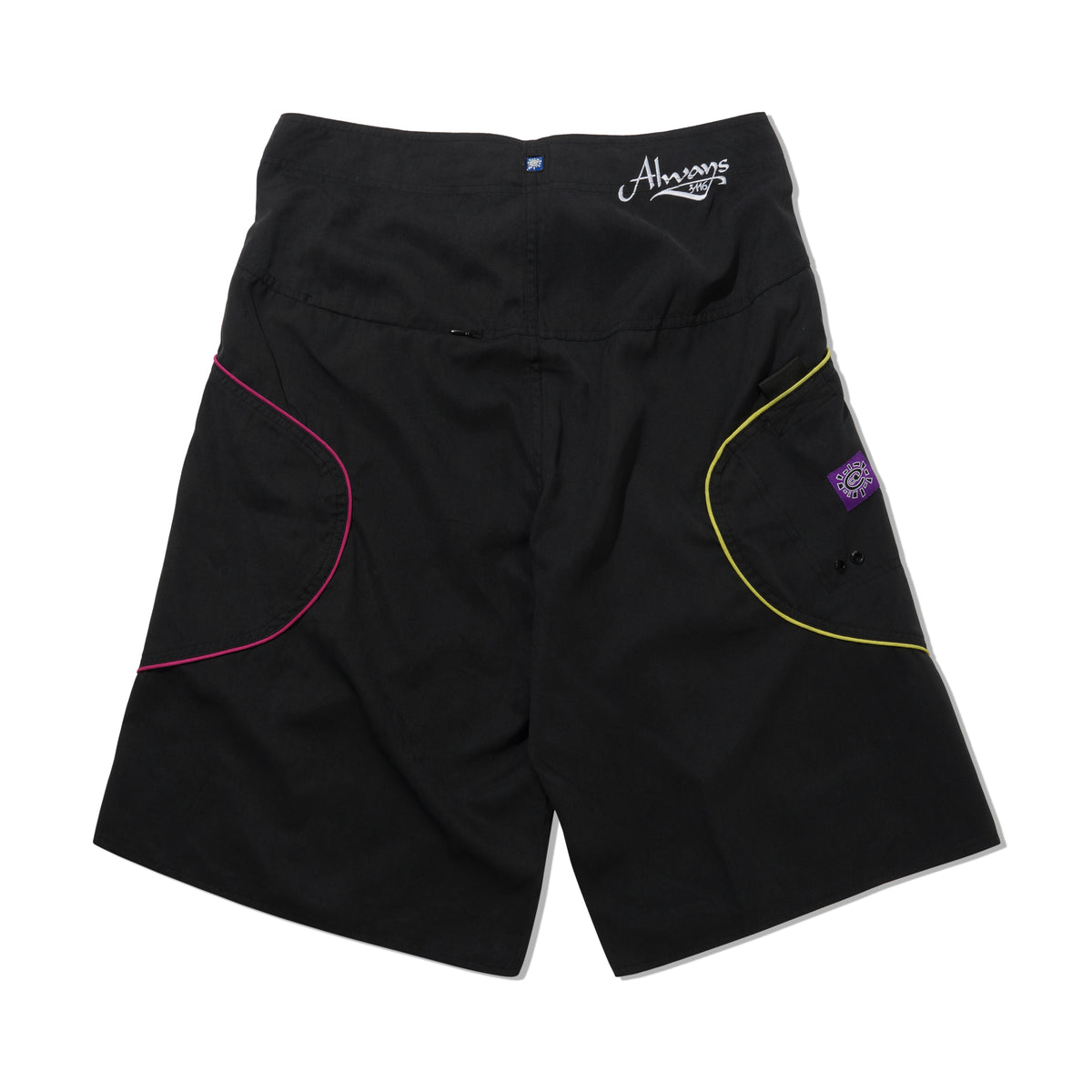 A.I Wrapped Boardshorts, Black / Yellow & Fuchsia